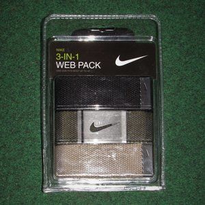 Brand New - Nike Golf Men's 3-in-1 Web Belts, One Size Fits Most